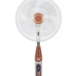 پنکه پایه بلند پارس خزر مدل رعنا سفید گلد - حجره ما - فروشگاه اینترنتی لوازم خانگی شیراز