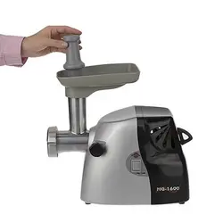 چرخ گوشت پارس خزر مدل MG-1600P نقره‌ای مشکی - حجره ما - فروشگاه اینترنتی لوازم خانگی شیراز