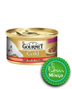 گورمت میکس گوشت گاو و مرغ 85 گرم | PURINA GOURMET GOLD Mixed - Beef & Chicken 0.85 gr