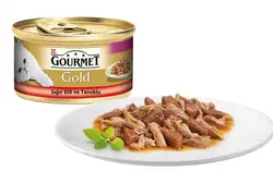 گورمت میکس گوشت گاو و مرغ 85 گرم | PURINA GOURMET GOLD Mixed - Beef & Chicken 0.85 gr