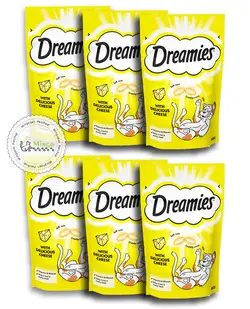 غذای تشویقی گربه Dreamies با طعم پنیر(60گرم) (بسته 6 عددی)