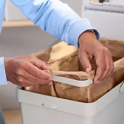 سطل خاکستری ۳۵ لیتری ایکیا HALLBAR - گالری خانه رویایی