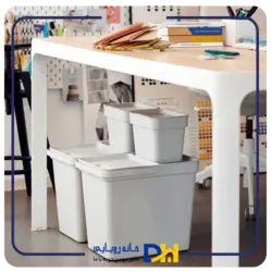 سطل خاکستری۲۲لیتری ایکیا HALLBAR - گالری خانه رویایی