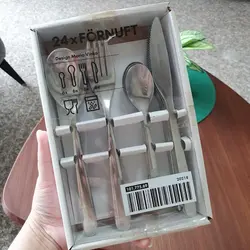 ست قاشق چنگال۲۴پارچه استیل ایکیا ۶نفره