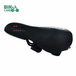 زین دوچرخه پهن چراغ دار مدل باطری خور سایز 26