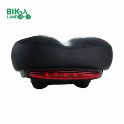 زین دوچرخه پهن چراغ دار مدل باطری خور سایز 26