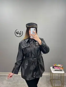 پالتو چرم آستر دار کد 1033