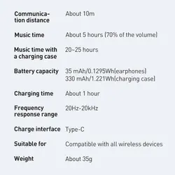 هدست بلوتوثی باسئوس مدل Baseus NGTW090001 True Wireless Earphones Bowie E2  |  Bowie E2