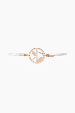 دستبند طلا دایره برگ - گالری دفینه