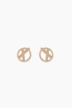 گوشواره طلا دایره xo - گالری دفینه