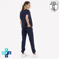 اسکراب ترک برند cizgi medikal مدل گری پلاس GREYS PLUS 2023 رنگ سرمه ای - کی مد