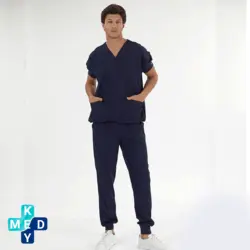 اسکراب ترک برند cizgi medikal مدل گری پلاس GREYS PLUS 2023 رنگ سرمه ای - کی مد