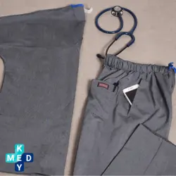 اسکراب شلوار طوسی طرح جین یوفلکس U-FLEX - کی مد