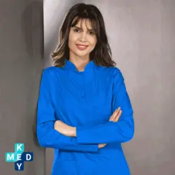 تونیک شلوار آبی استخری سیزگی Cizgi Medical - کی مد