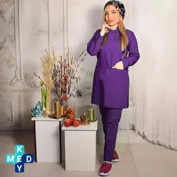 تونیک شلوار بنفش سیزگی Cizgi Medical - کی مد