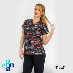 اسکراب پزشکی طرح دار برند Nur Medikal ترکیه - کی مد