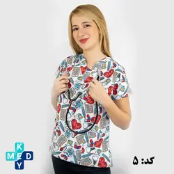 اسکراب پزشکی طرح دار برند Nur Medikal ترکیه - کی مد