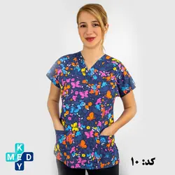 اسکراب پزشکی طرح دار برند Nur Medikal ترکیه - کی مد