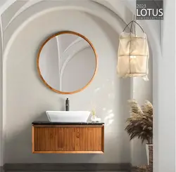 کابینت و روشویی طرح چوب انیگما Enigma ابعاد 46 * 95 سانتیمتر