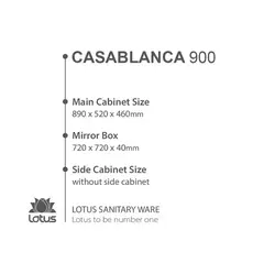 کابینت و روشویی طرح چوب کازابلانکا Casablanca 900 ابعاد 52 * 89 سانتیمتر