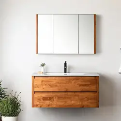 کابینت و روشویی طرح چوب سانتاروسا Santa Rosa ابعاد 46 * 100 سانتیمتر