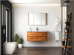 کابینت و روشویی طرح چوب سانتاروسا Santa Rosa ابعاد 46 * 100 سانتیمتر