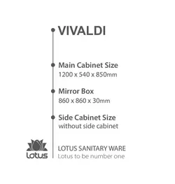 کابینت و روشویی طرح چوب ویوالدی Vivaldi ابعاد 54 * 120 سانتیمتر