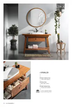 کابینت و روشویی طرح چوب ویوالدی Vivaldi ابعاد 54 * 120 سانتیمتر