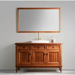 کابینت و روشویی طرح چوب وینتیج Vintage ابعاد 55 * 137 سانتیمتر