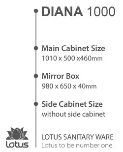 کابینت و روشویی طرح چوب دیانا 1000 Diana ابعاد 50 * 101 سانتیمتر