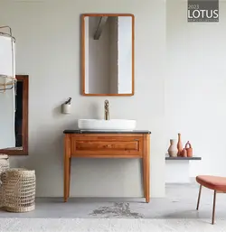 کابینت و روشویی طرح چوب دلانو Delano ابعاد 46 * 89 سانتیمتر