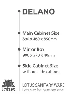کابینت و روشویی طرح چوب دلانو Delano ابعاد 46 * 89 سانتیمتر