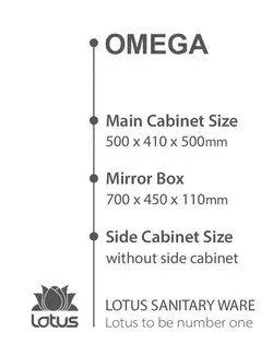 کابینت و روشویی طرح مدرن امگا OMEGA  ابعاد 41 * 50 سانتیمتر