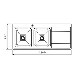 سینک ظرفشویی توکار بیمکث BS 845