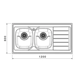 سینک ظرفشویی روکار بیمکث BS 925