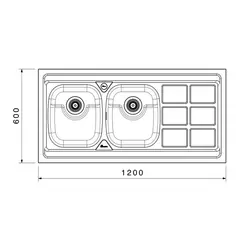 سینک ظرفشویی روکار بیمکث BS 914