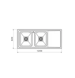 سینک ظرفشویی توکار بیمکث BS 843