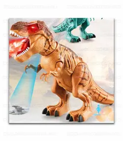 ربات دایناسور تیرکس دودزا،تخم گذار،پروژکتوری،حرکتی سایز بزرگ