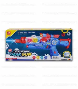 تفنگ چرخ دنده ای 35 سانتی موزیکال چراغ دار