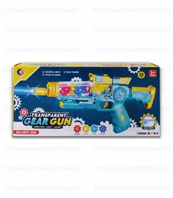 تفنگ چرخ دنده ای 35 سانتی موزیکال چراغ دار