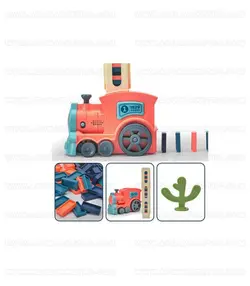 قطار دومینو چین حرکتی موزیکال و باطری خور