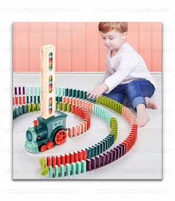 قطار دومینو چین حرکتی موزیکال و باطری خور