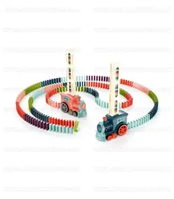 قطار دومینو چین حرکتی موزیکال و باطری خور