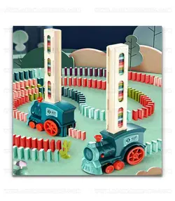 قطار دومینو چین حرکتی موزیکال و باطری خور