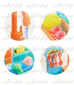 سینک ظرفشویی ۲۰ قطعه ای پمپاژ آب باطری ای کودک