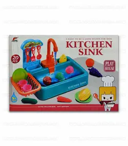 سینک ظرفشویی ۲۰ قطعه ای پمپاژ آب باطری ای کودک