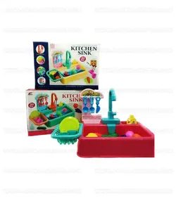 سینک ظرفشویی ۲۰ قطعه ای پمپاژ آب باطری ای کودک