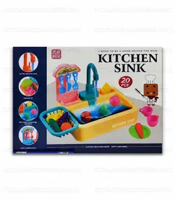 سینک ظرفشویی ۲۰ قطعه ای پمپاژ آب باطری ای کودک