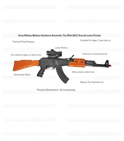 تفنگ کلاشینکف لیزردار باطری خور 82 سانتی