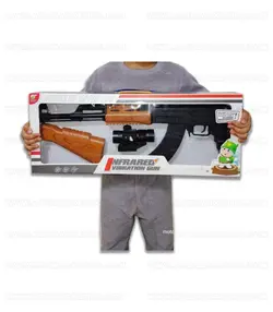 تفنگ کلاشینکف لیزردار باطری خور 82 سانتی